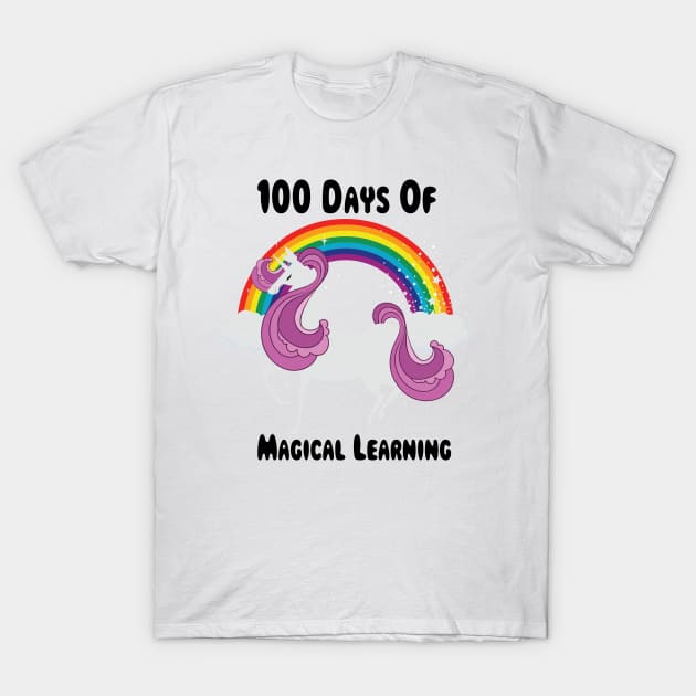 Unicorn 100th Day Of School 100 Days For Girls T-Shirt by macshoptee